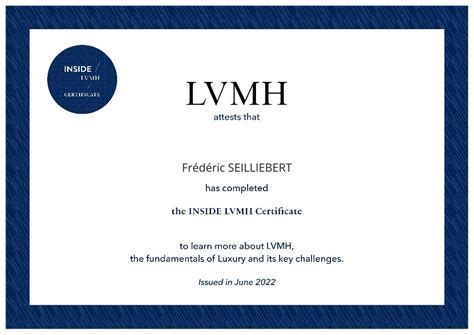 lv certificate|inside lvmh certification.